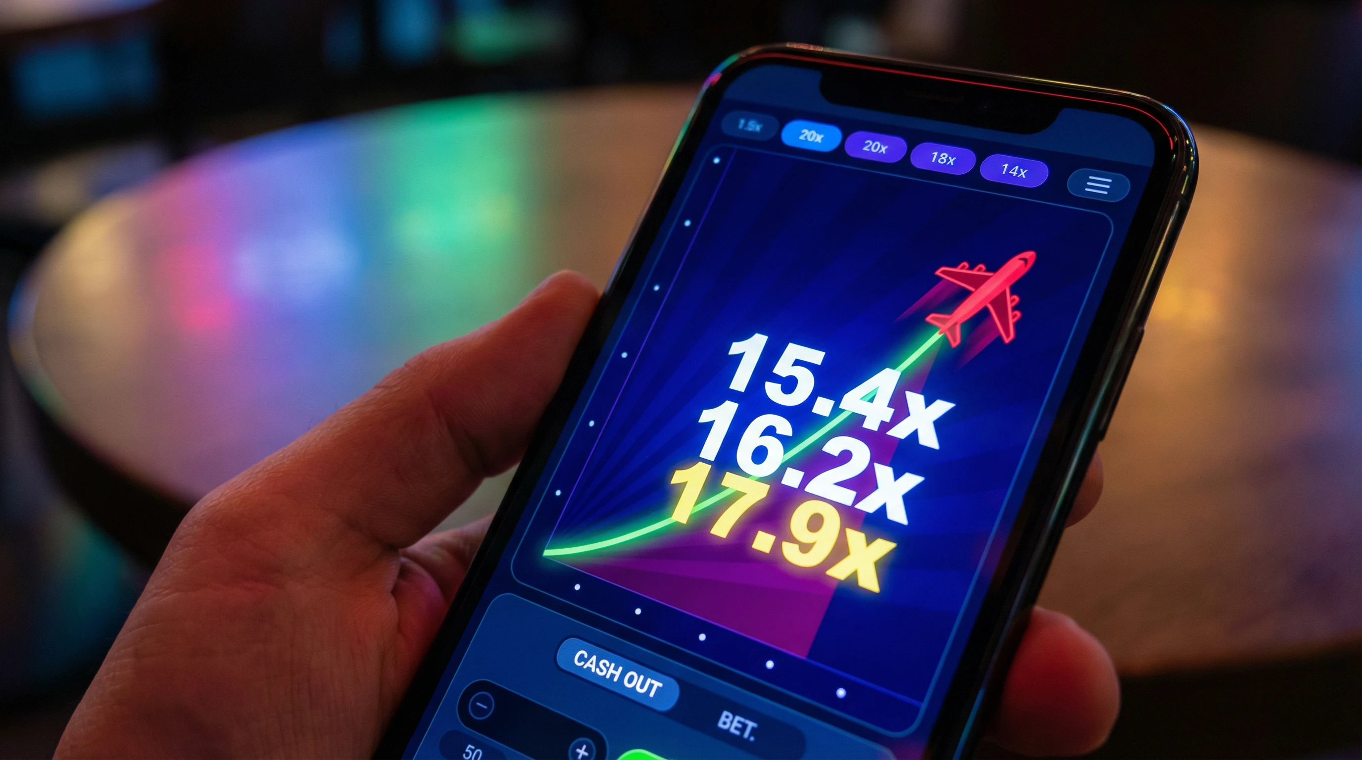 Juego Aviator con multiplicador creciente